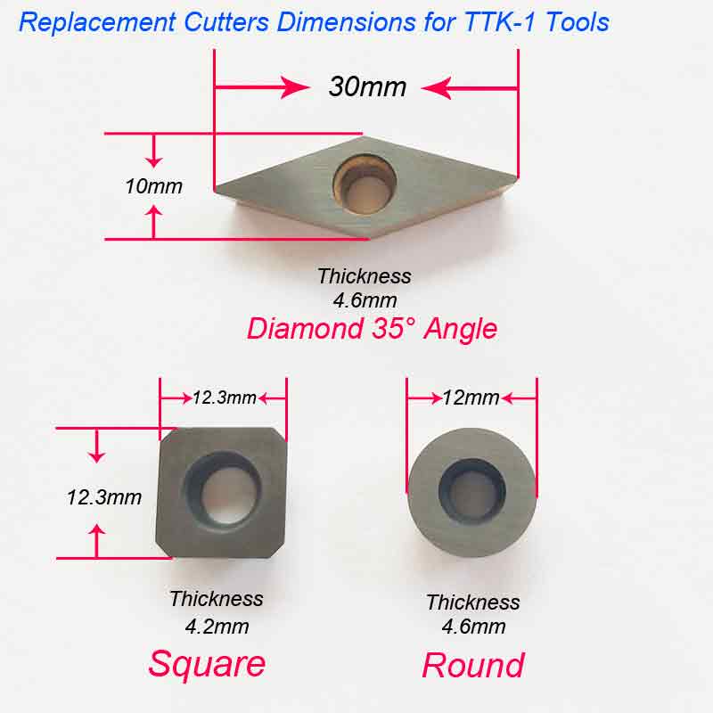 Replacement Round Cutters For TTK-1 Turning tool Kit
