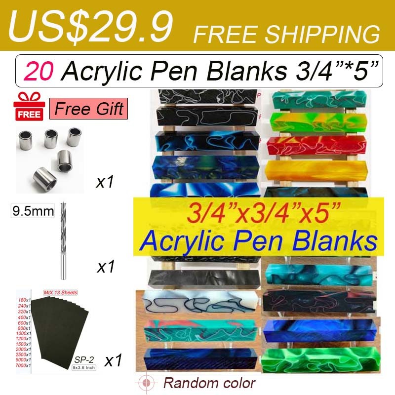 20 Acrylic Pen Blanks with Free Shipping