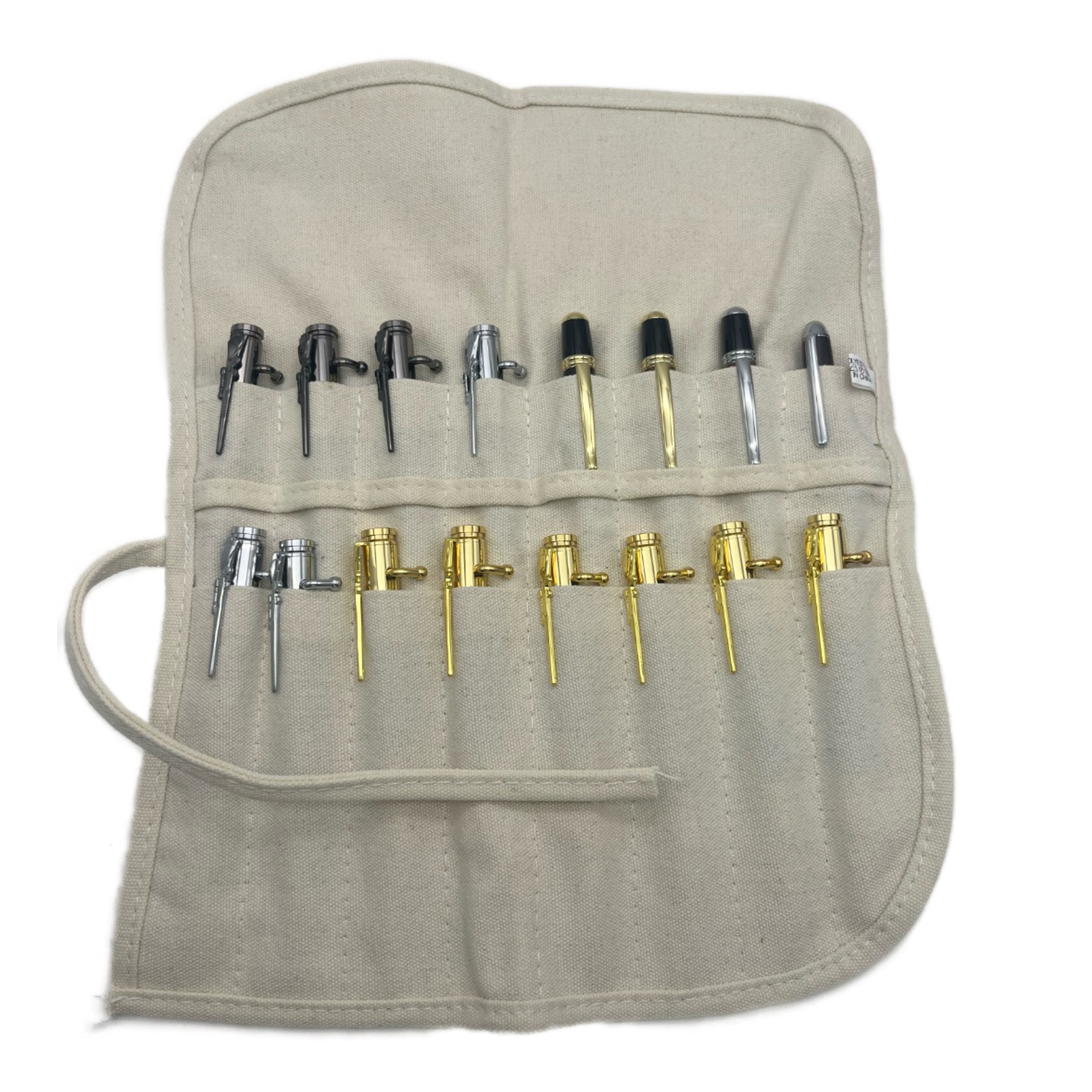 PCRU16-2 Cotton Roll-up Pen Case with 16 Slots